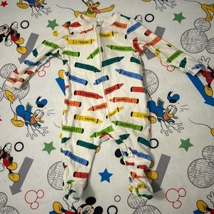 Old navy crayon pajama sleep onsie 0-3 months